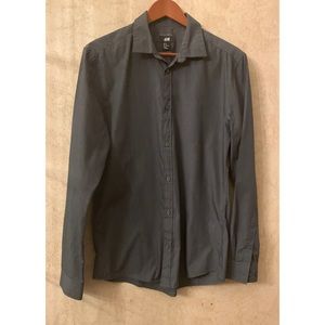 H&M Button Down Front Long Sleeve Men Shirt